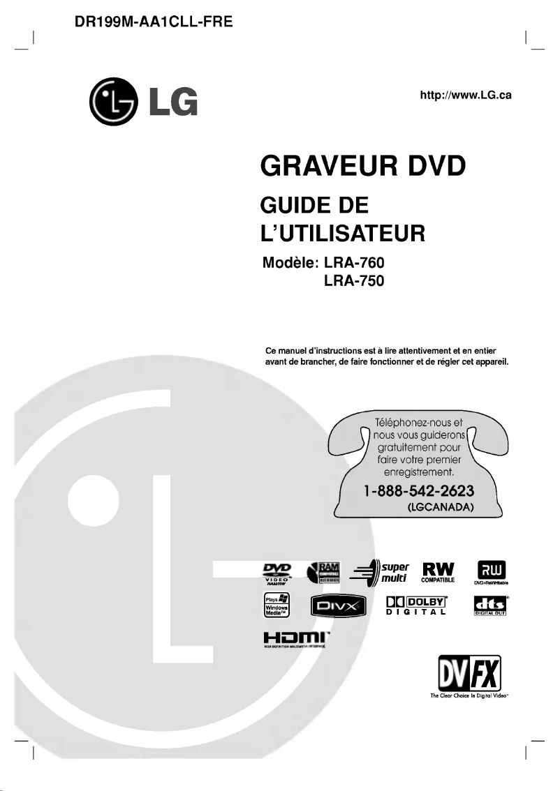 Image de la première page du manuel de l'appareil LRA-750