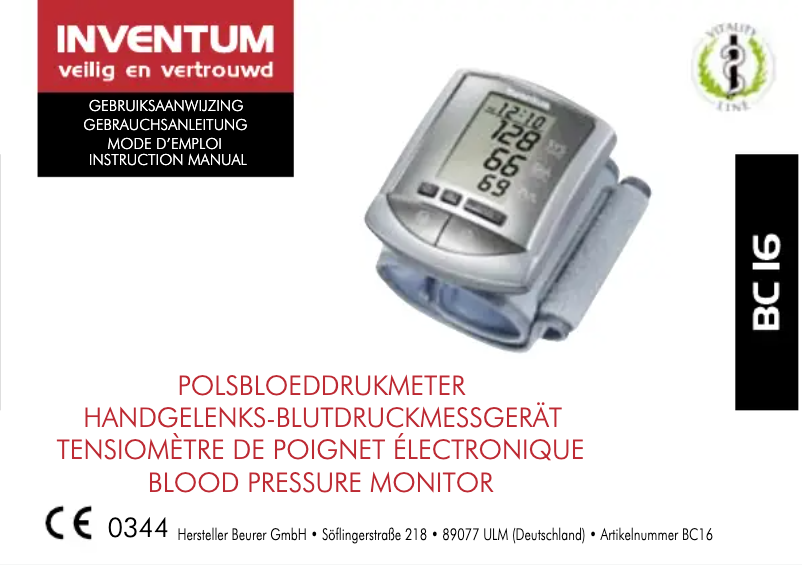 Page 1 de la notice Manuel utilisateur Inventum BC16