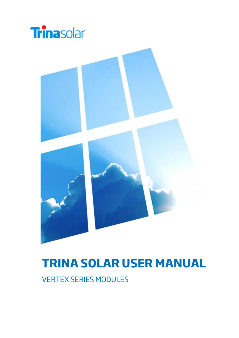 Page n°1 - Manuel utilisateur Trina Solar Vertex S+ TSM-NEG9R.28