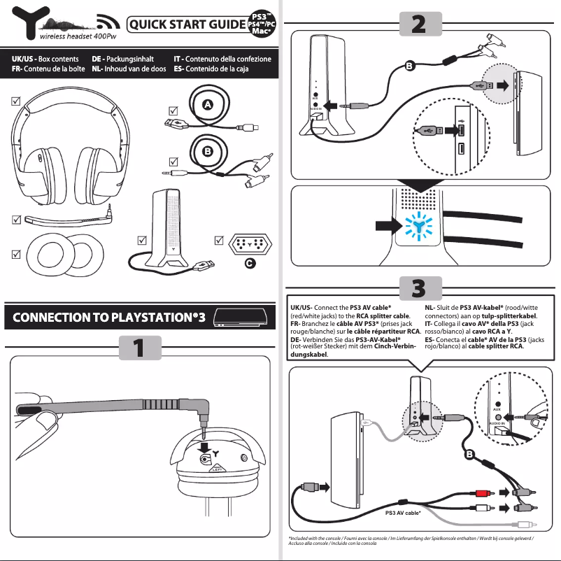 Page 1 de la notice Manuel utilisateur Thrustmaster Y-400Pw