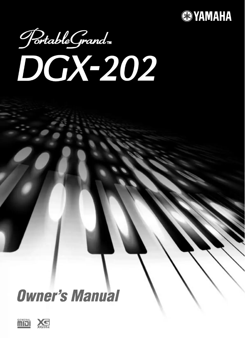 Page n°1 - Manuel utilisateur Yamaha PortableGrand DGX-202