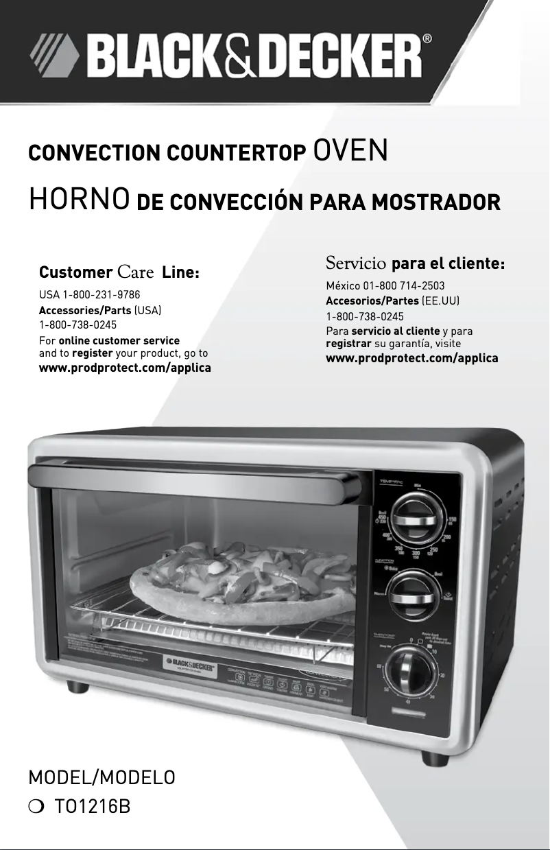 Page 1 de la notice Manuel utilisateur Black & Decker TO1216B