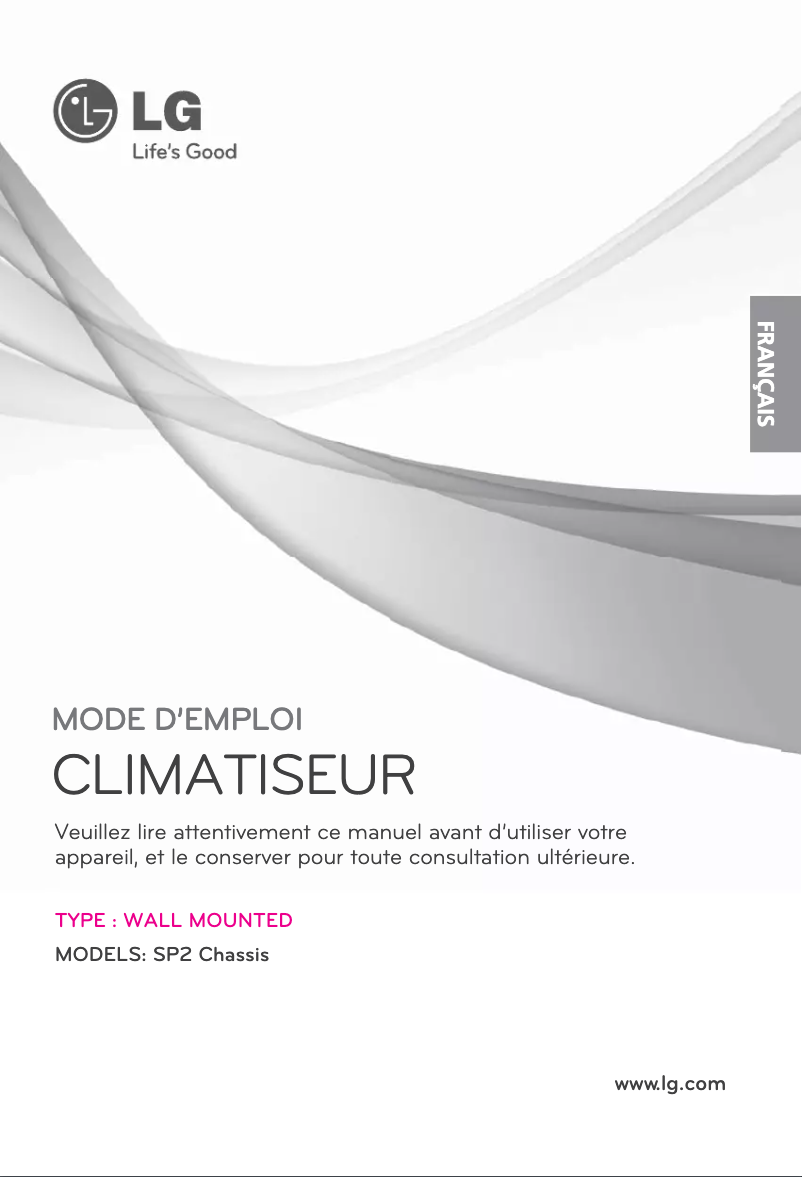 Page 1 de la notice Manuel utilisateur LG LSUC096PBL2