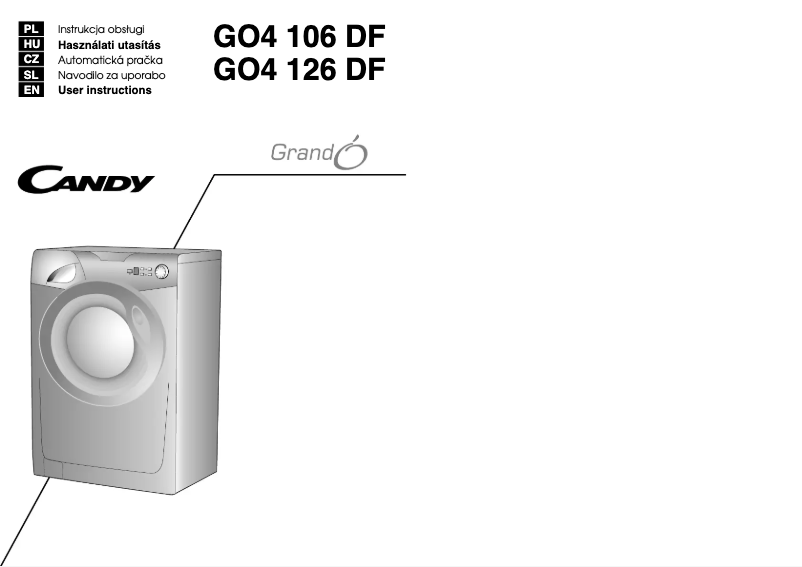 Page n°1 - Manuel utilisateur Candy GO4 126DF/L1-S