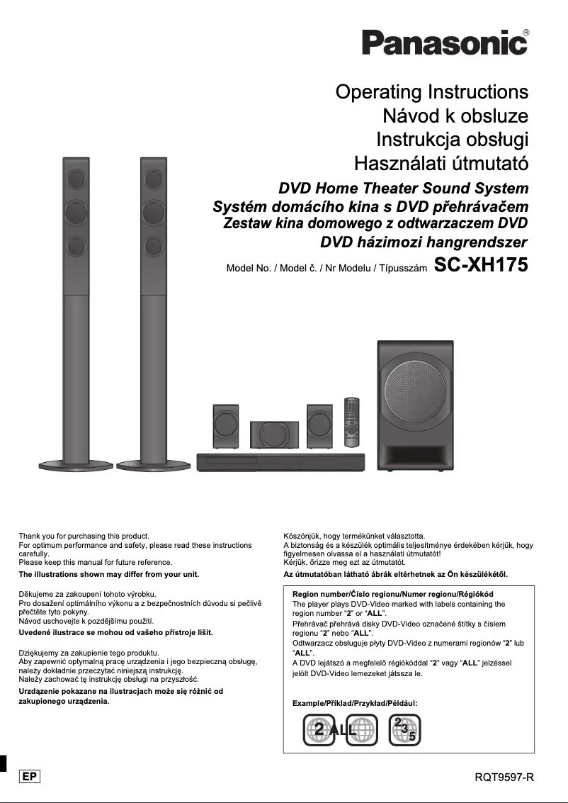 Page 1 de la notice Manuel utilisateur Panasonic SC-XH175