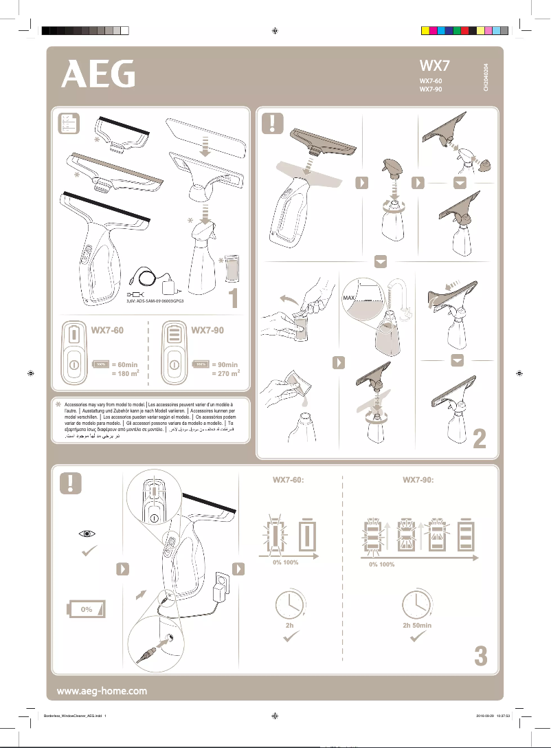 Page n°1 - Manuel utilisateur AEG WX7-90A2B