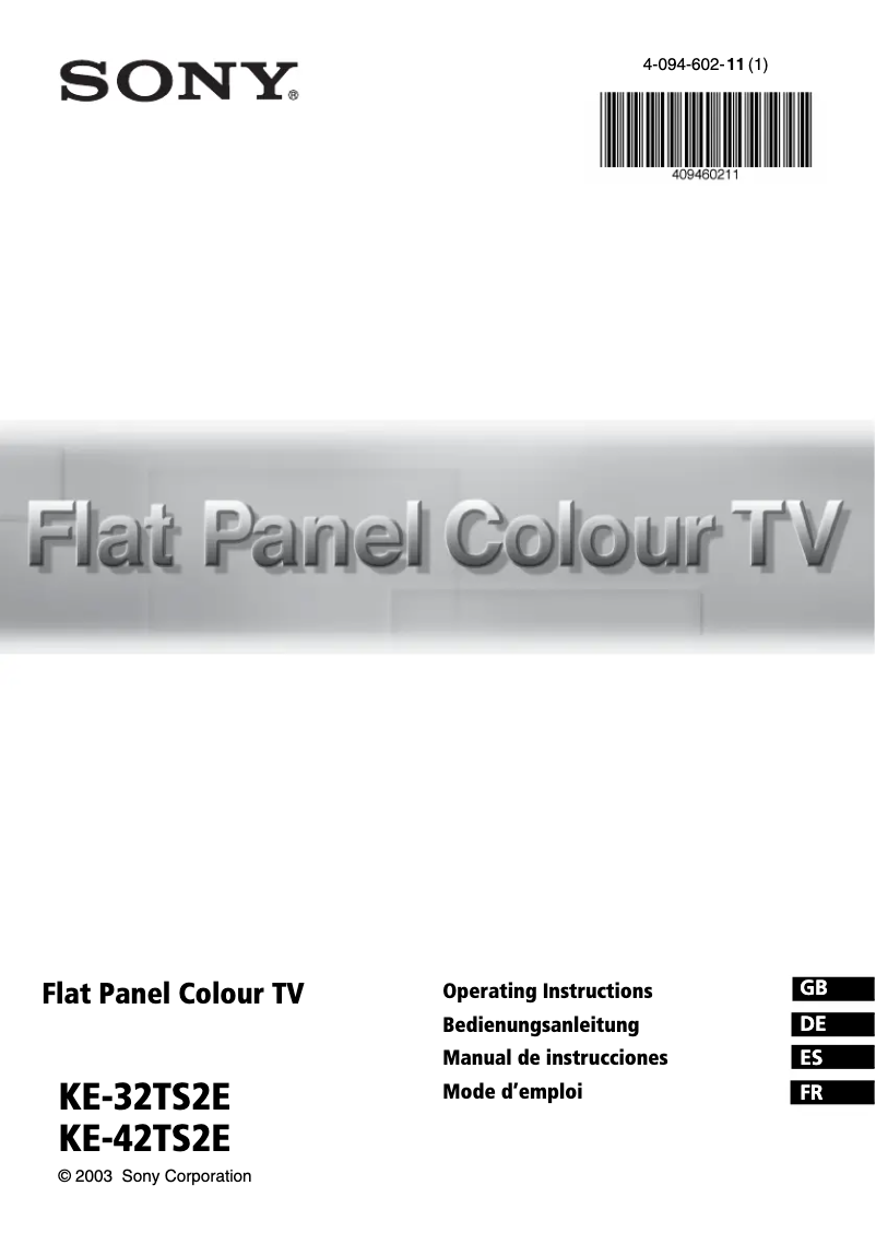 Image de la première page du manuel de l'appareil KE-42TS2E