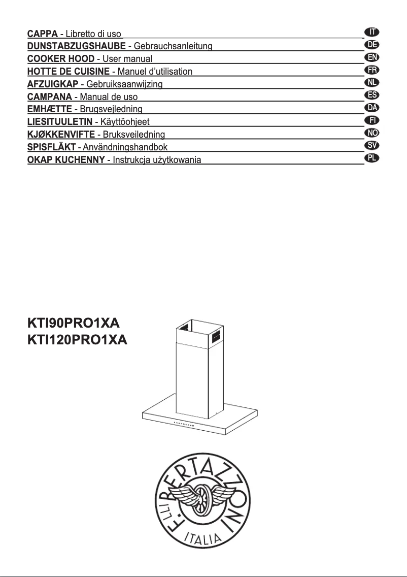 Page 1 de la notice Manuel utilisateur Bertazzoni KTI120P1AXT
