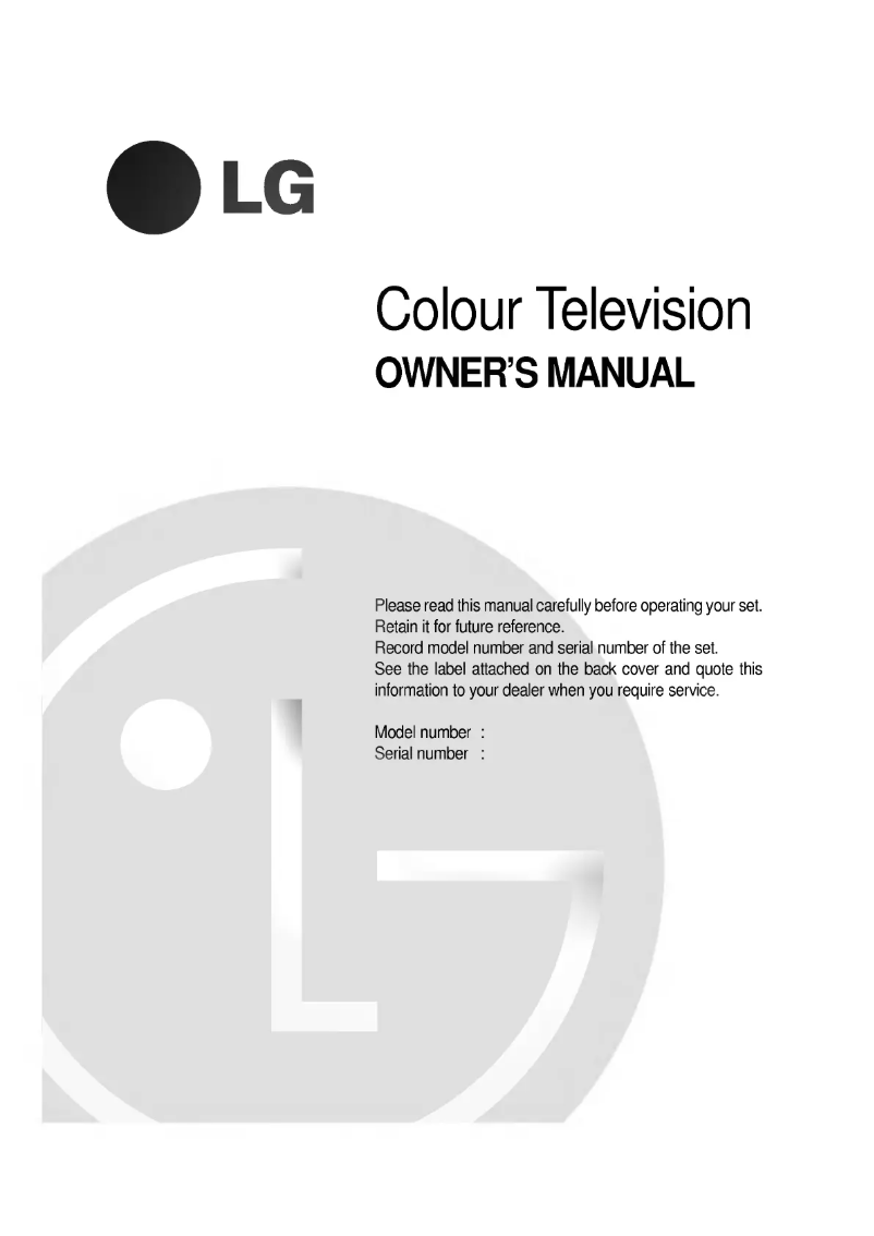Page n°1 - Manuel utilisateur LG CB-25H40E