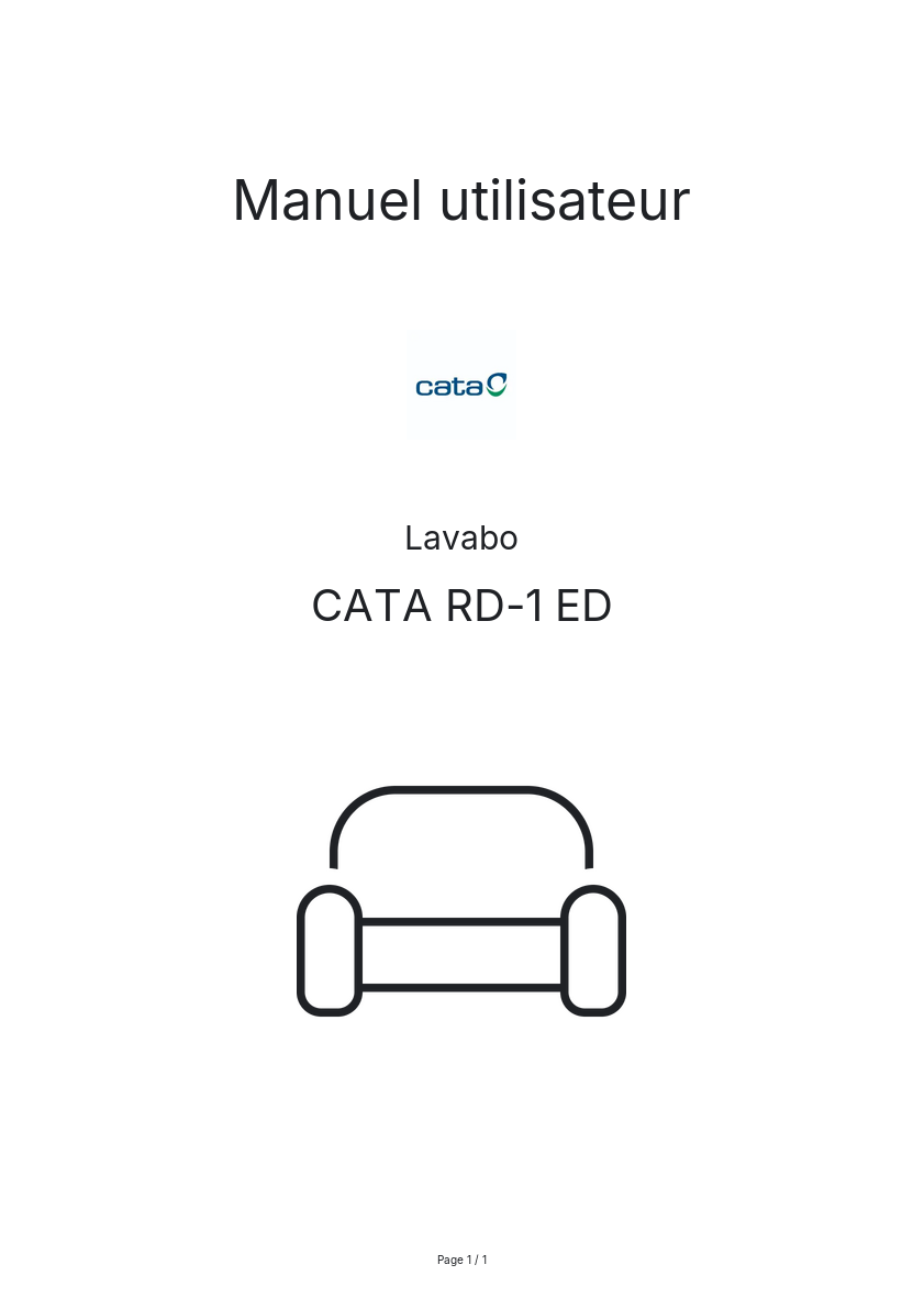 Image de la première page du manuel de l'appareil RD-1 ED