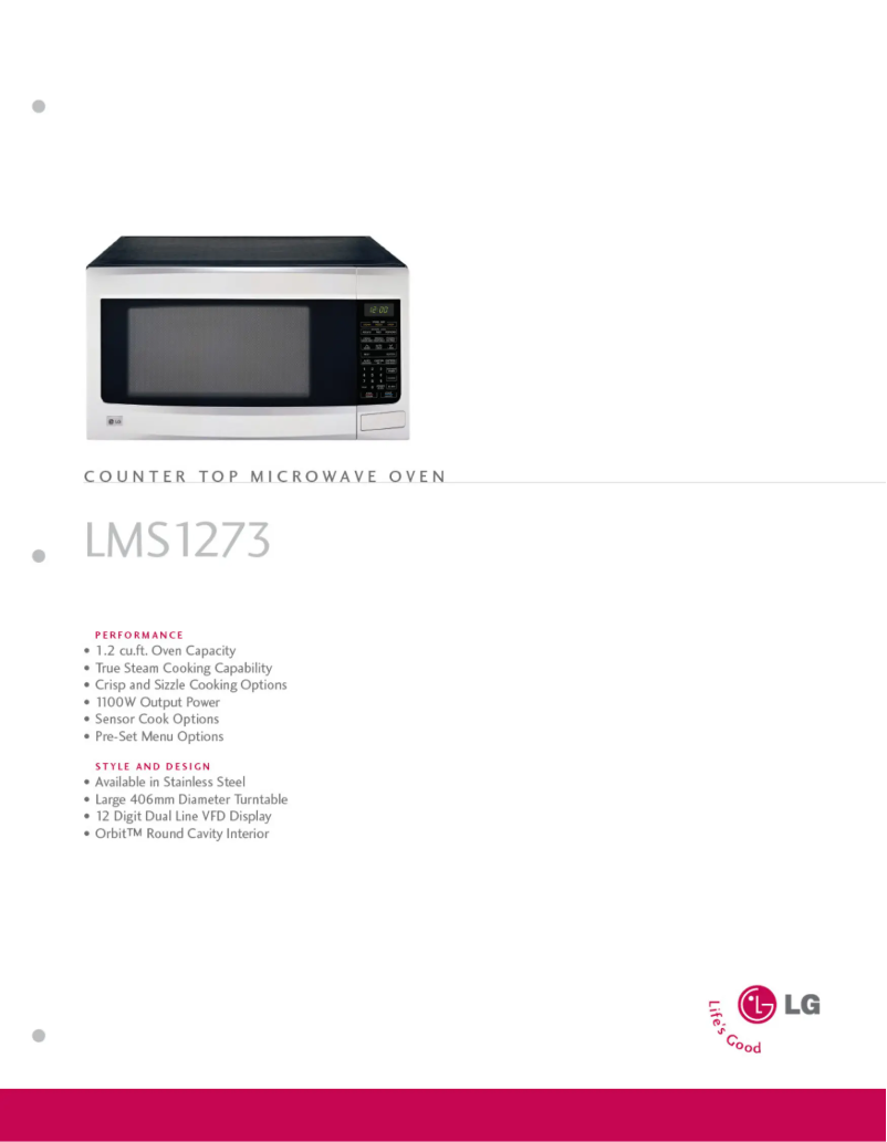 Image de la première page du manuel de l'appareil LMS1273SS