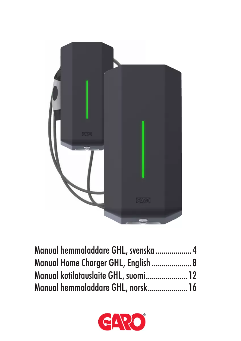 Page 1 de la notice Manuel utilisateur Garo GHL