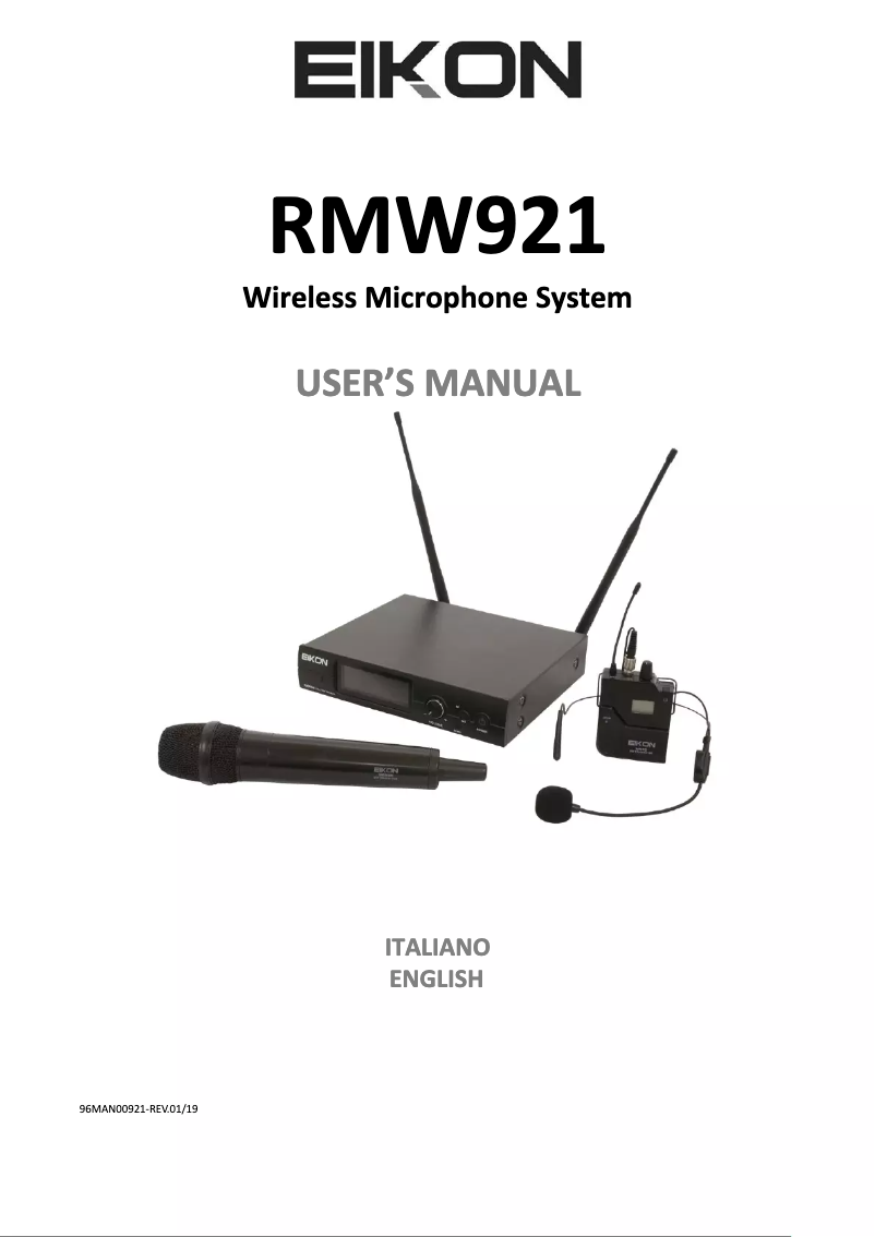 Imagen de la primera página del manual del dispositivo RMW921