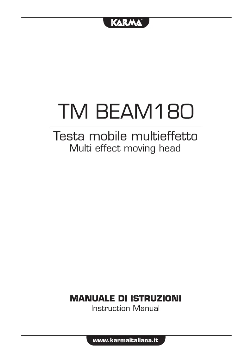 Image de la première page du manuel de l'appareil TM BEAM180