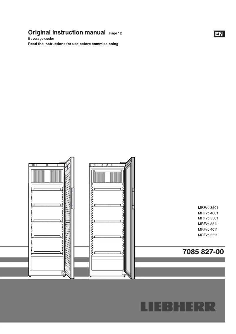 Image de la première page du manuel de l'appareil MRFvc 5511-20