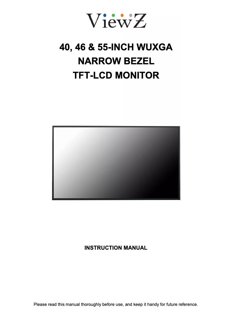 Page n°1 - Manuel utilisateur ViewZ VZ-55NL