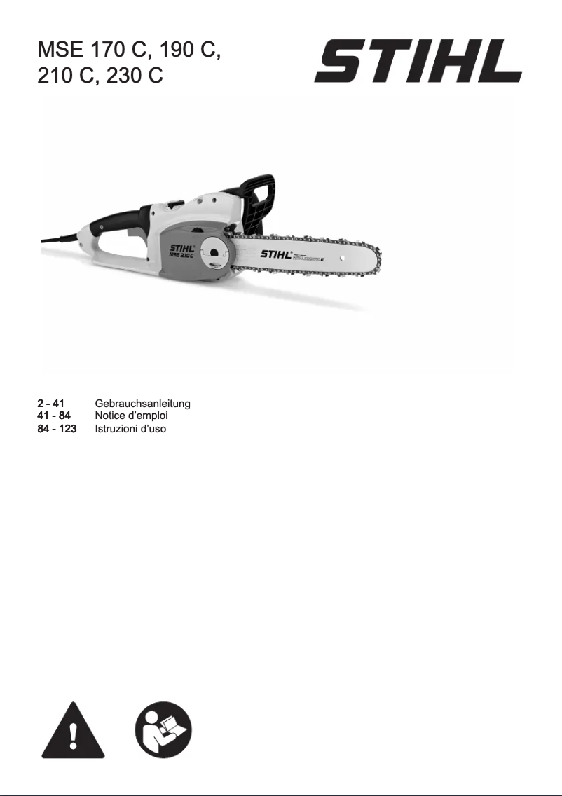 Image de la première page du manuel de l'appareil MSE 230 C