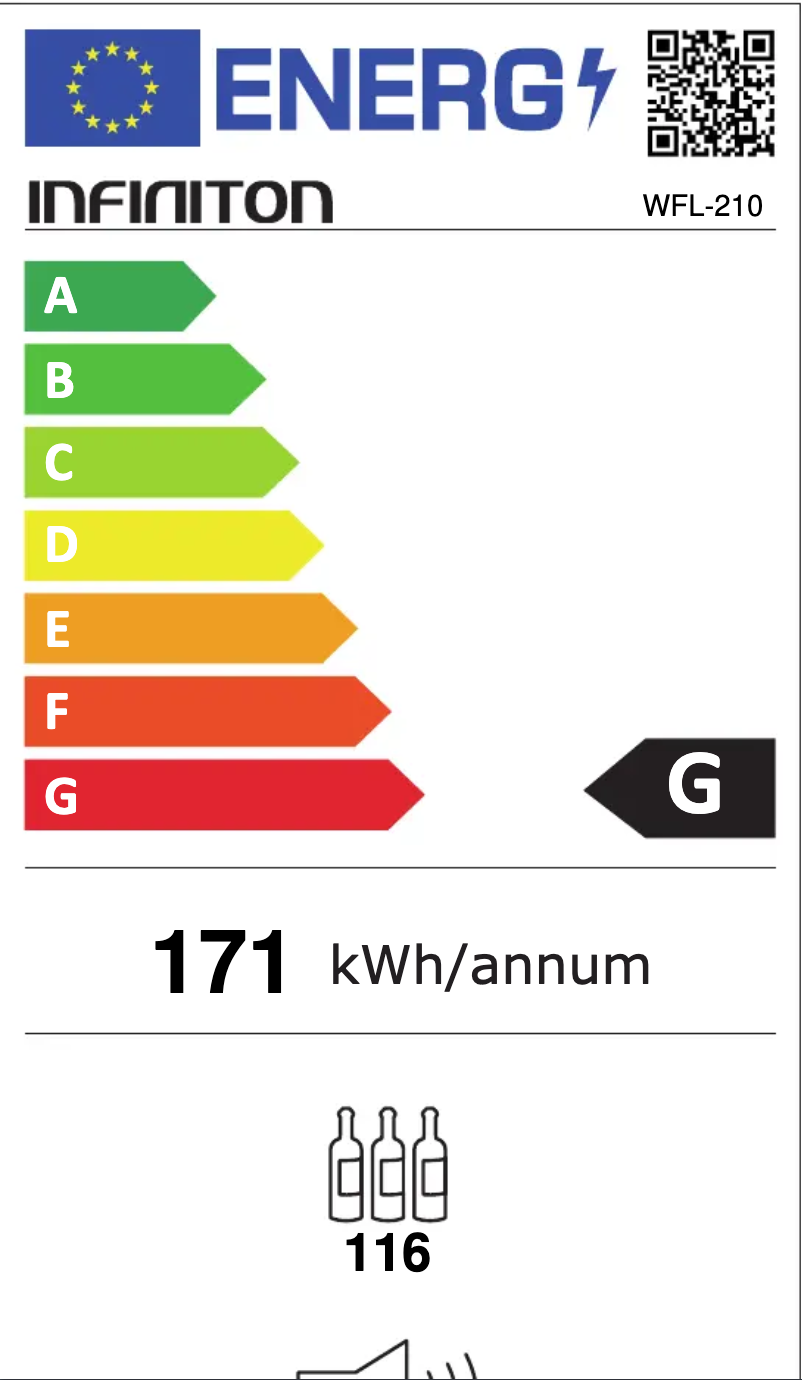 Page 1 de la notice Label énergétique Infiniton WFL-210