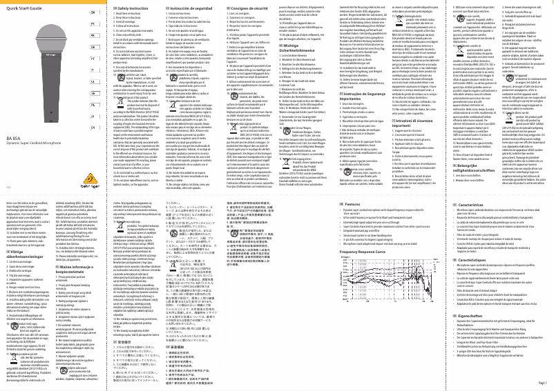 Image de la première page du manuel de l'appareil BA 85A