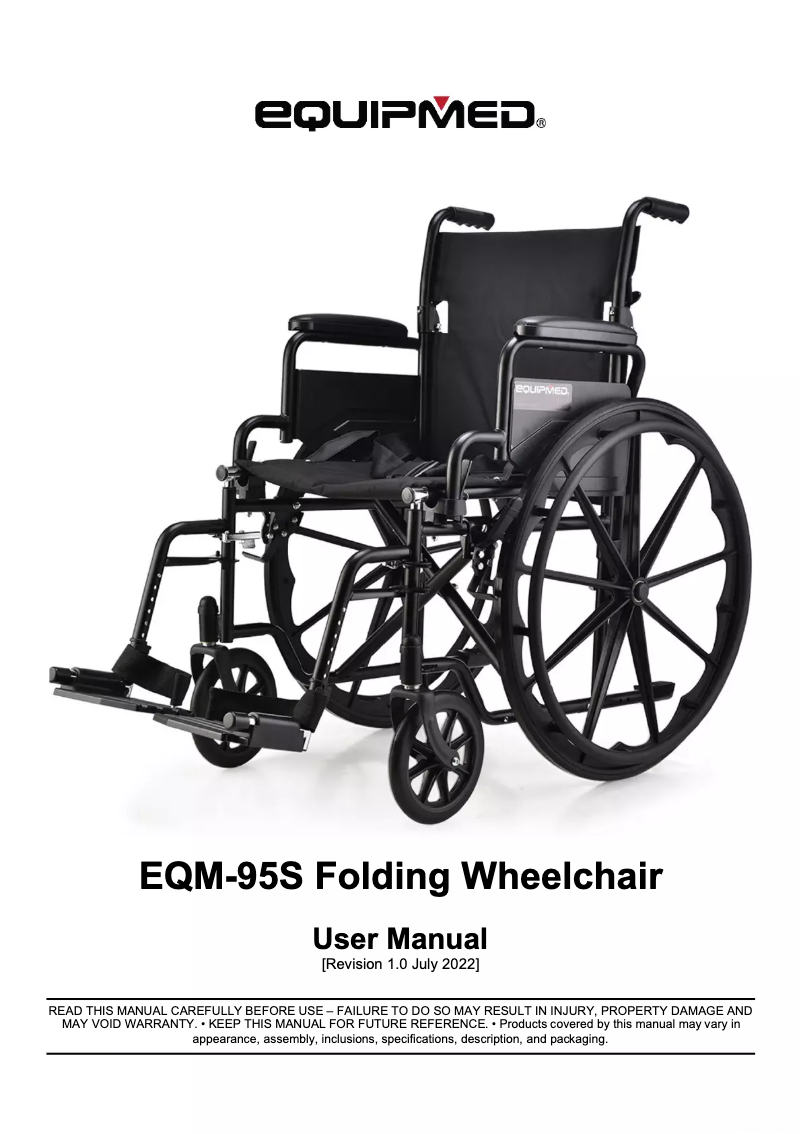 Image de la première page du manuel de l'appareil EQM-95S