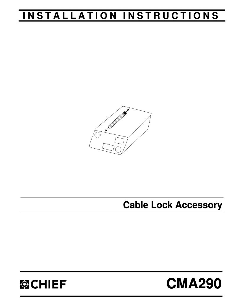 Image de la première page du manuel de l'appareil CMA290