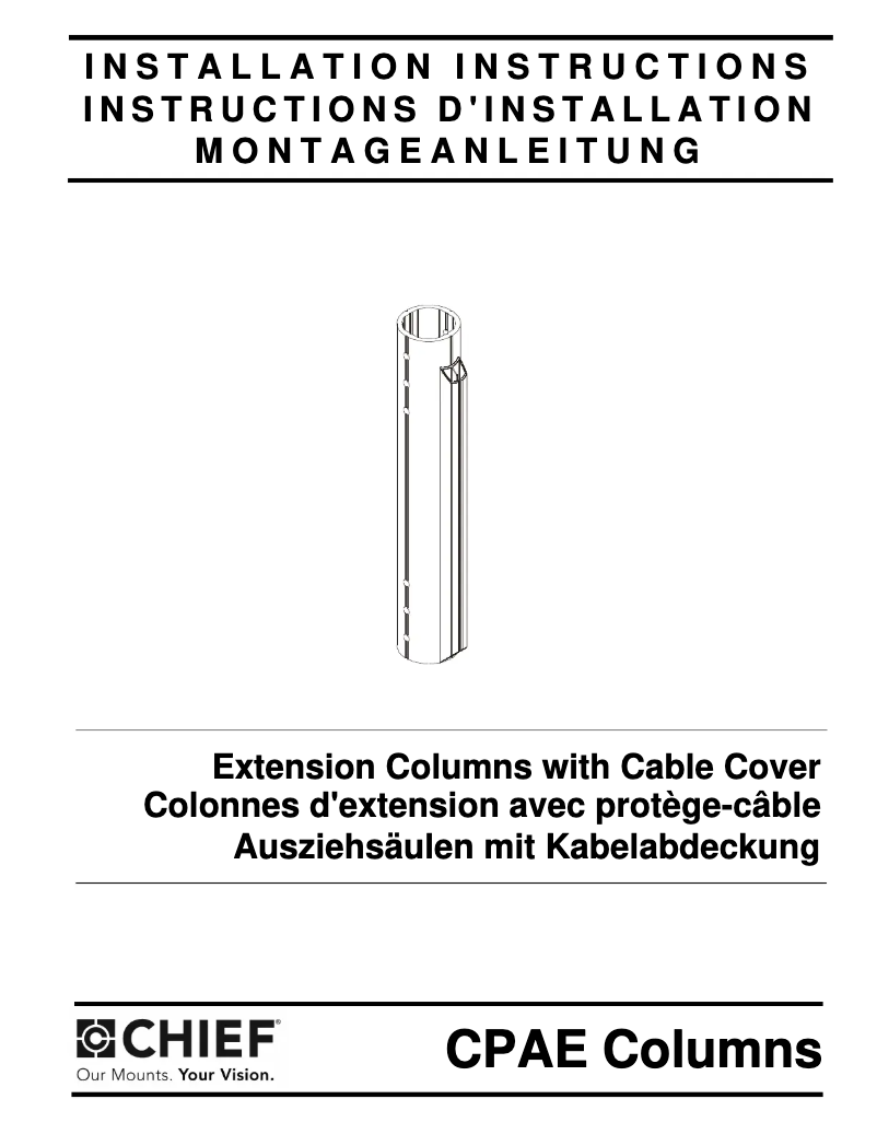 Página 1 del manual Manual de usuario Chief CPAE080W