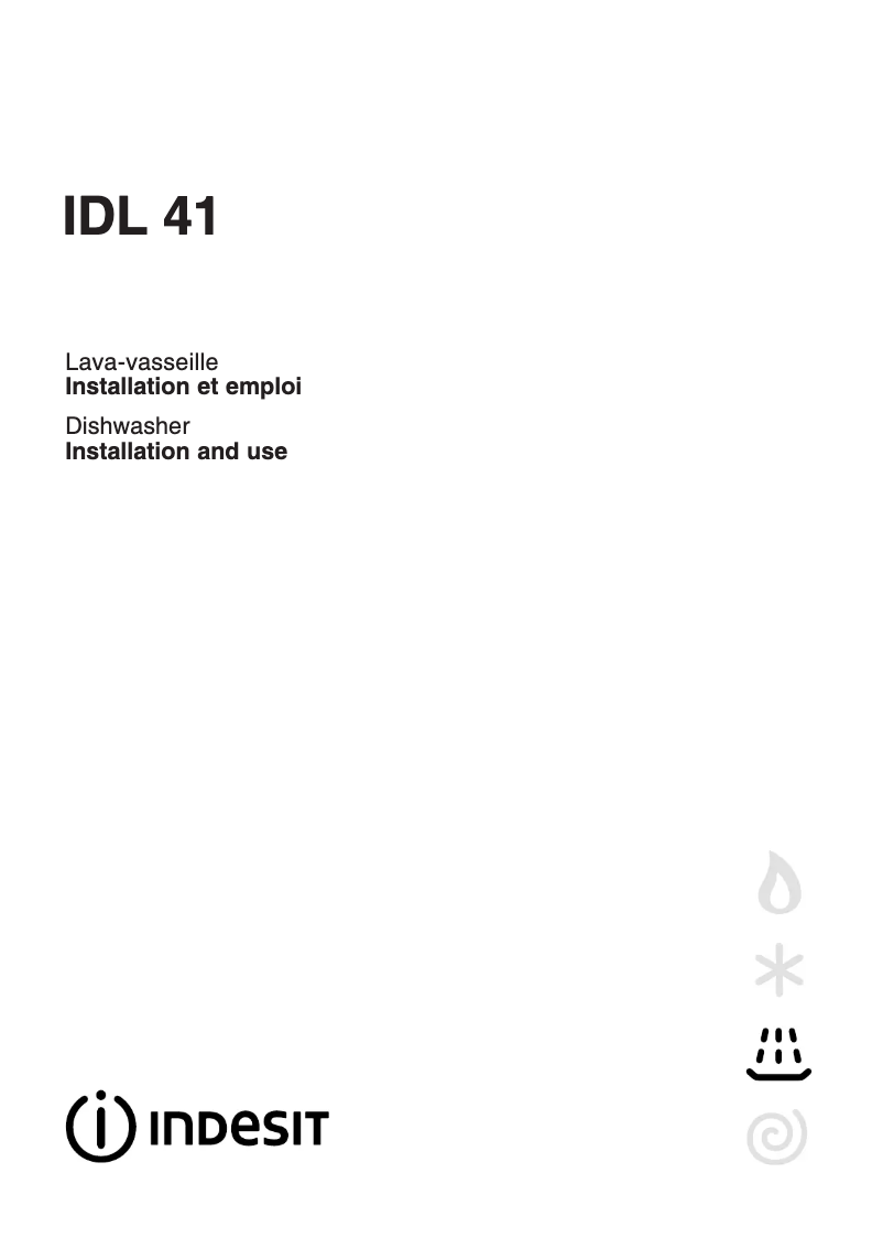 Page 1 de la notice Manuel utilisateur Indesit IDL 411 SFRCS