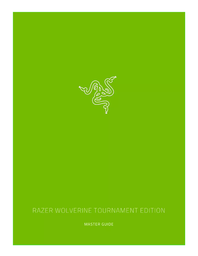 Page n°1 - Manuel utilisateur Razer Wolverine Tournament Edition