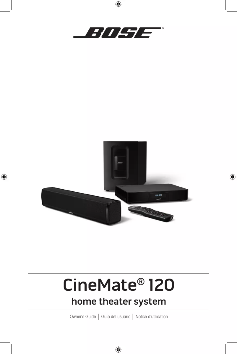 Page n°1 - Manuel utilisateur Bose CineMate 120