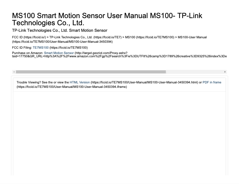 Page 1 de la notice Manuel utilisateur TP-Link MS100