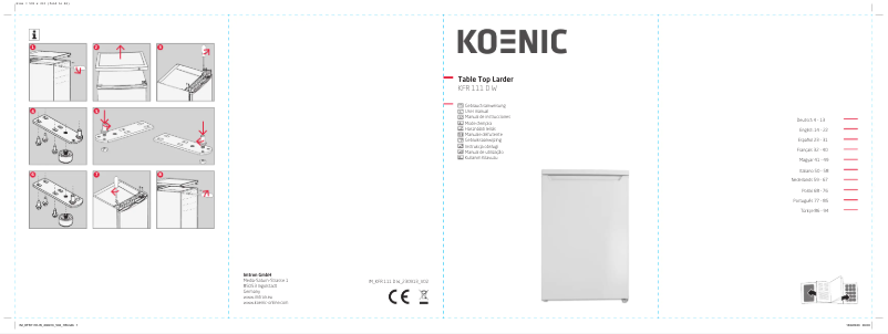 Page 1 de la notice Manuel utilisateur Koenic KFR 111 D W