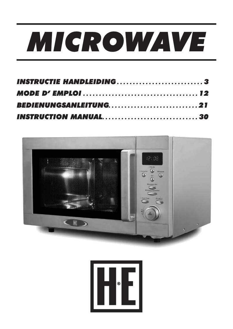Page n°1 - Manuel utilisateur Holland Electro MW8526