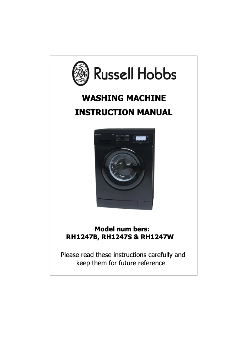 Page 1 de la notice Manuel utilisateur Russell Hobbs RH1247W