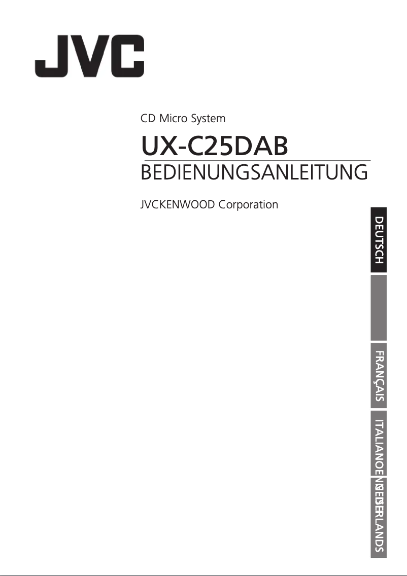 Image de la première page du manuel de l'appareil UX-C25DAB