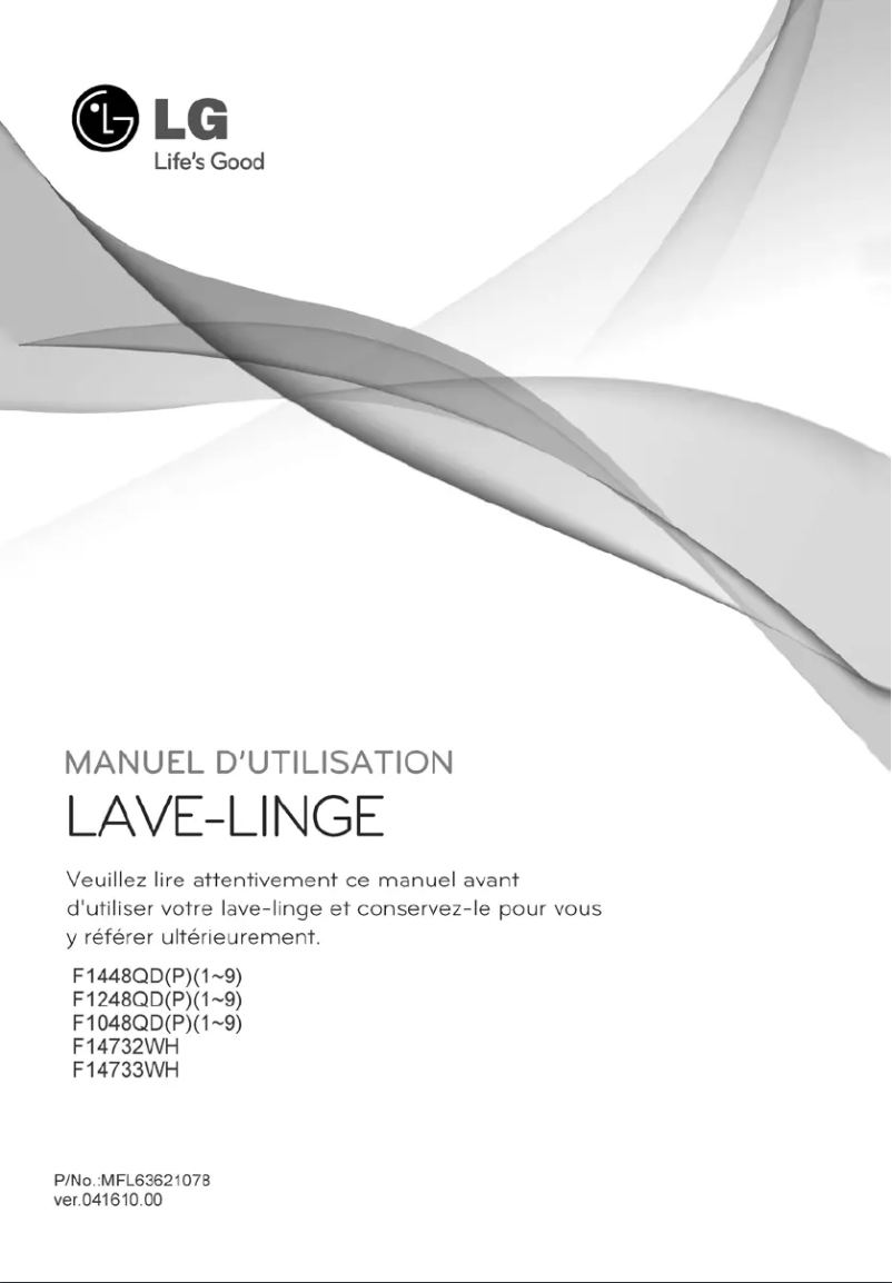 Página 1 del manual Manual de usuario LG F14733WH