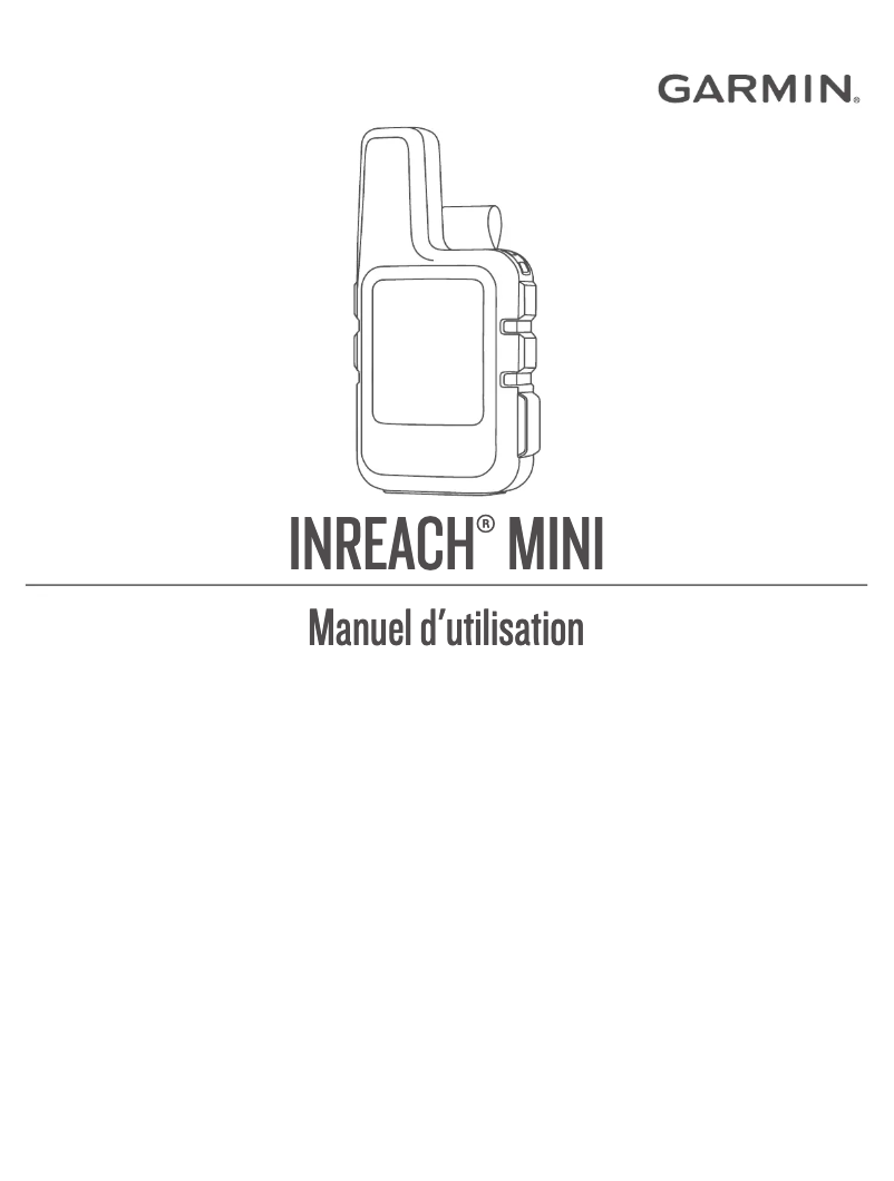 Image de la première page du manuel de l'appareil inReach Mini