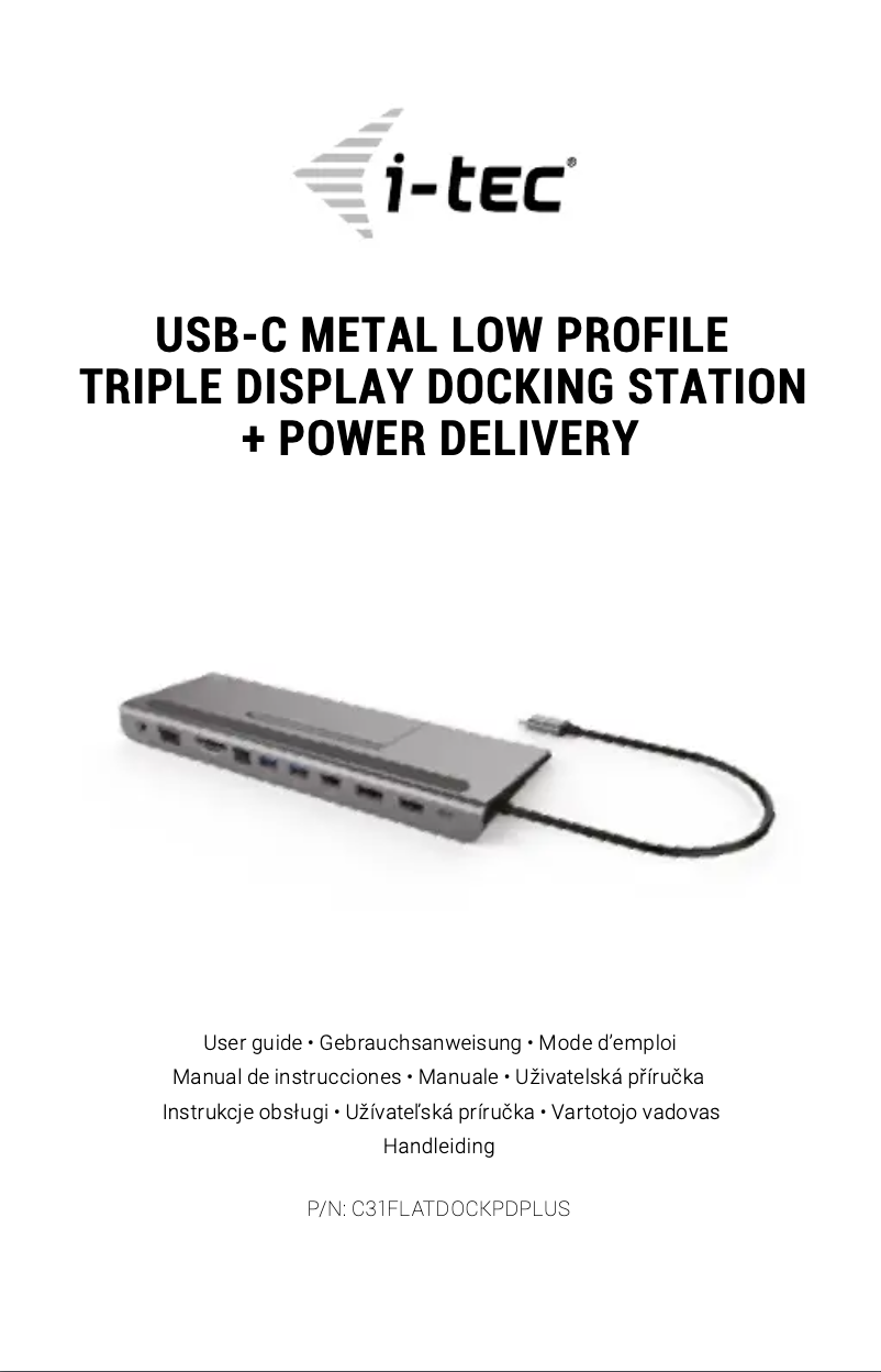 Image de la première page du manuel de l'appareil C31FLATDOCKPDPLUS