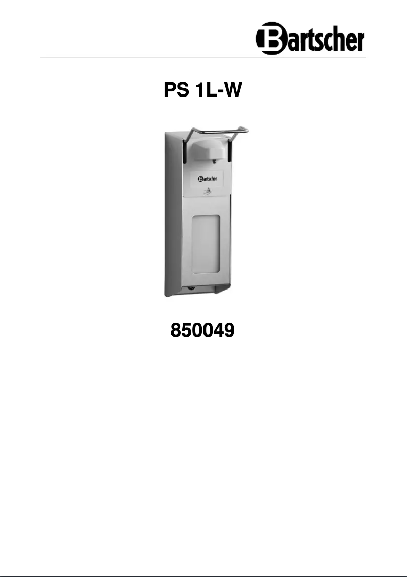 Página 1 del manual Manual de usuario Bartscher PS 1L-W
