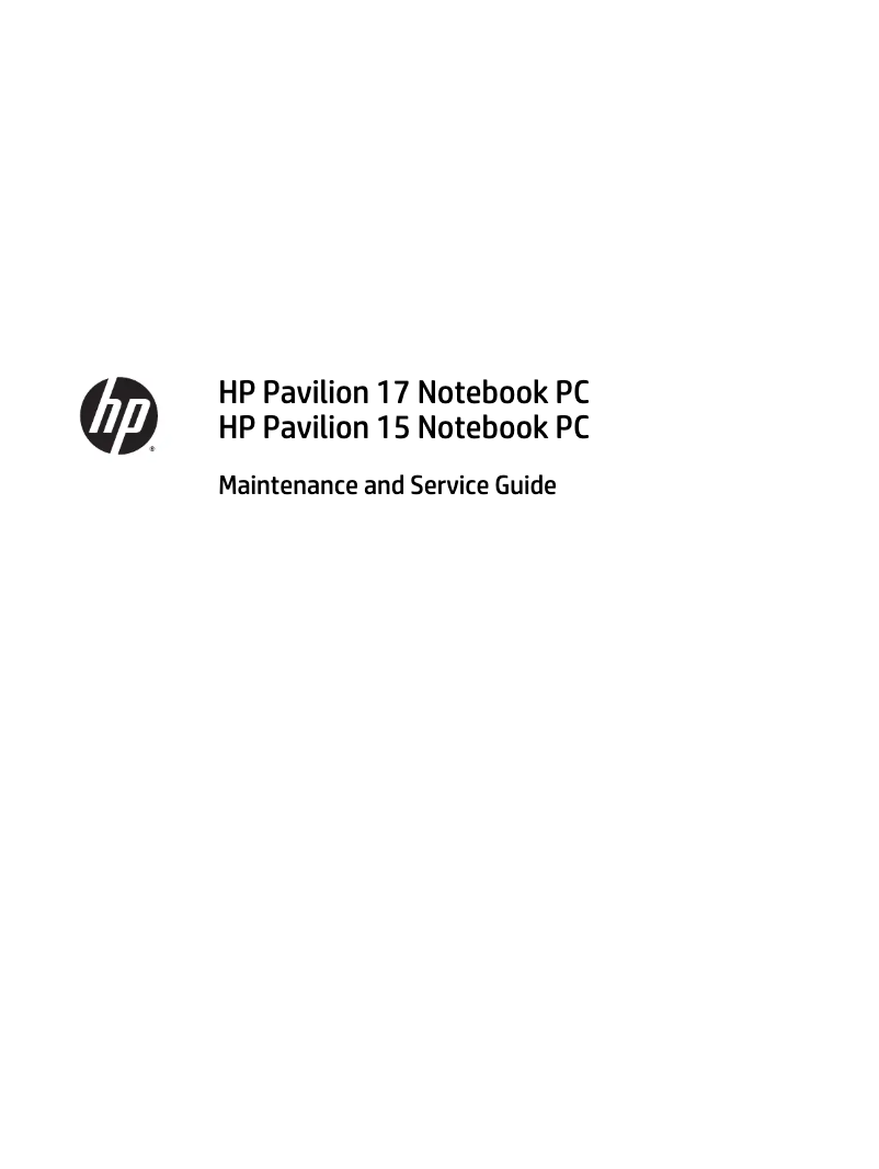 Page 1 de la notice Manuel utilisateur HP Pavilion 17