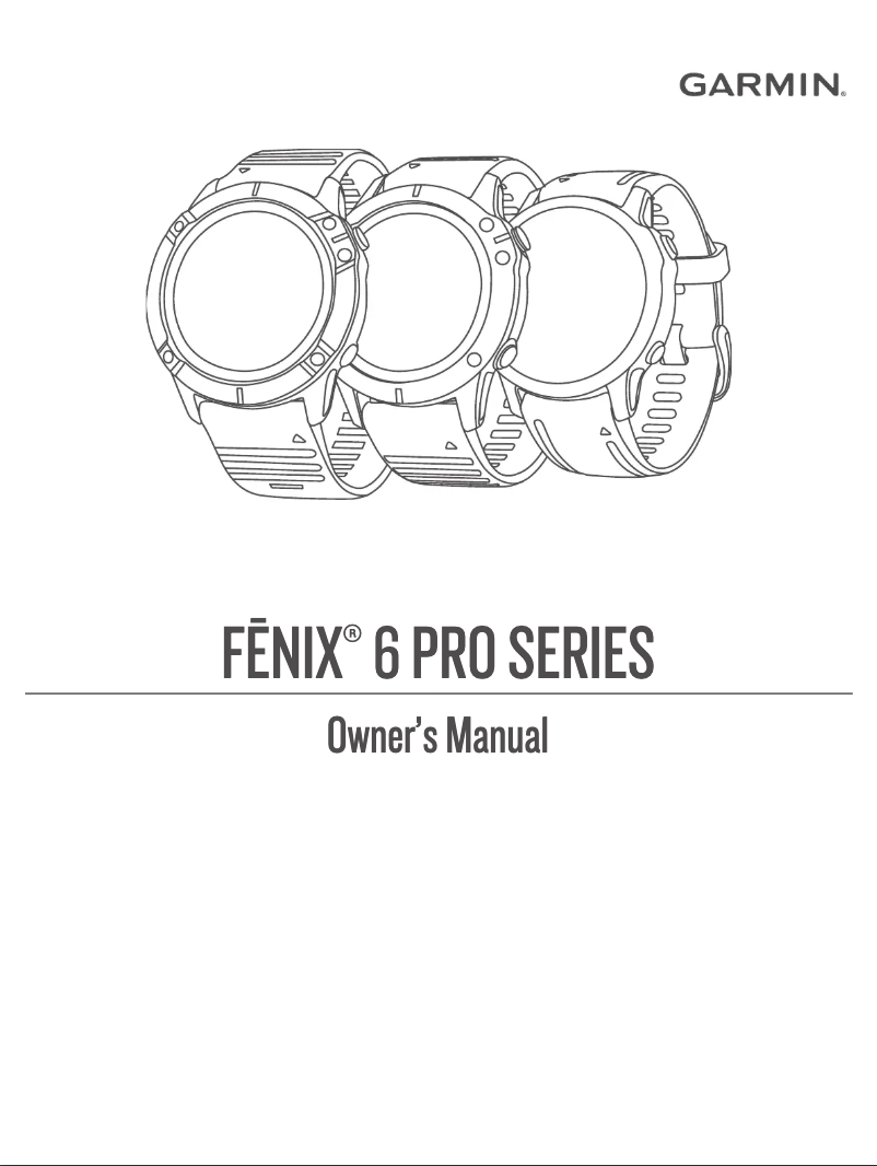 Image de la première page du manuel de l'appareil Fenix 6S Pro Solar