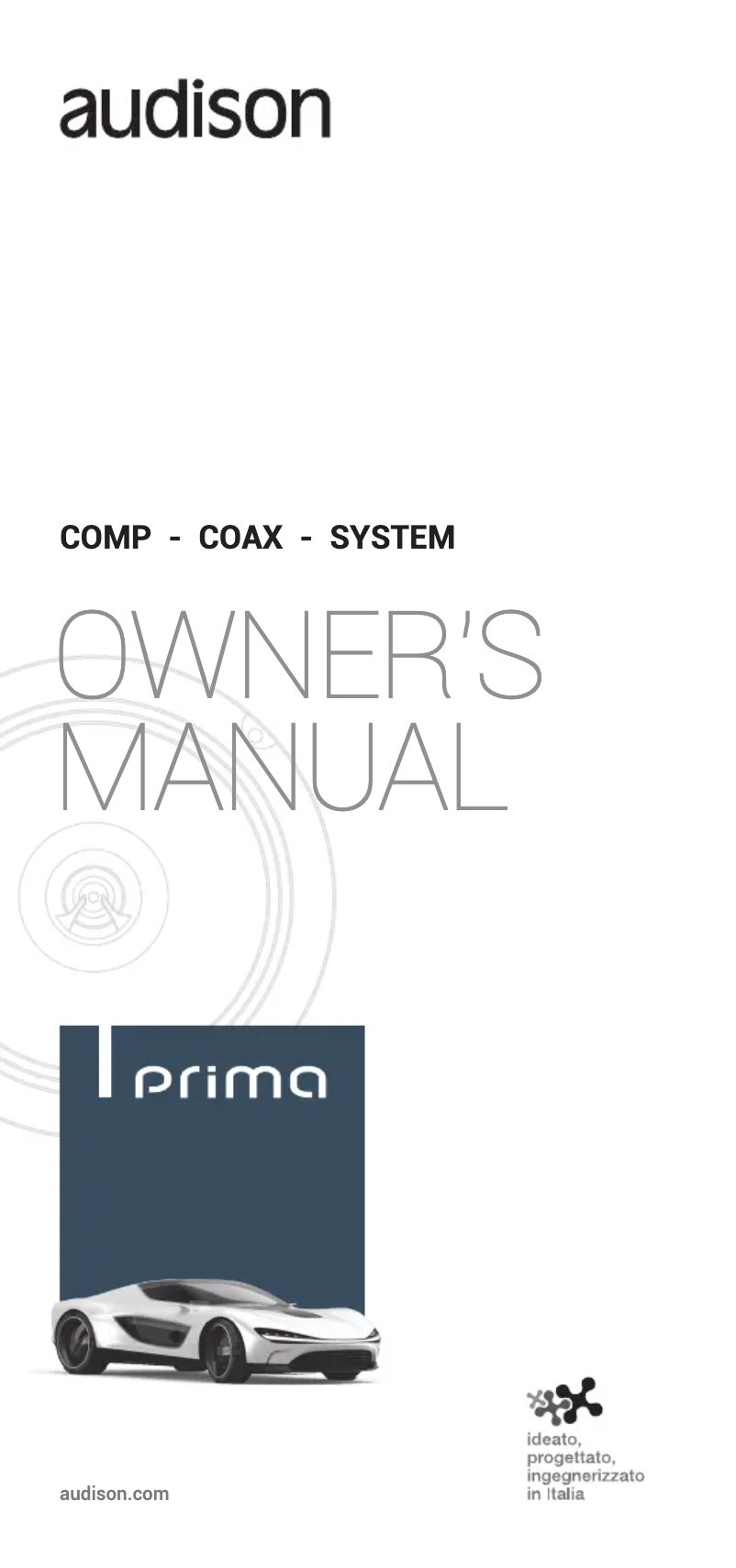 Page n°1 - Manuel utilisateur Audison Prima APK 165P