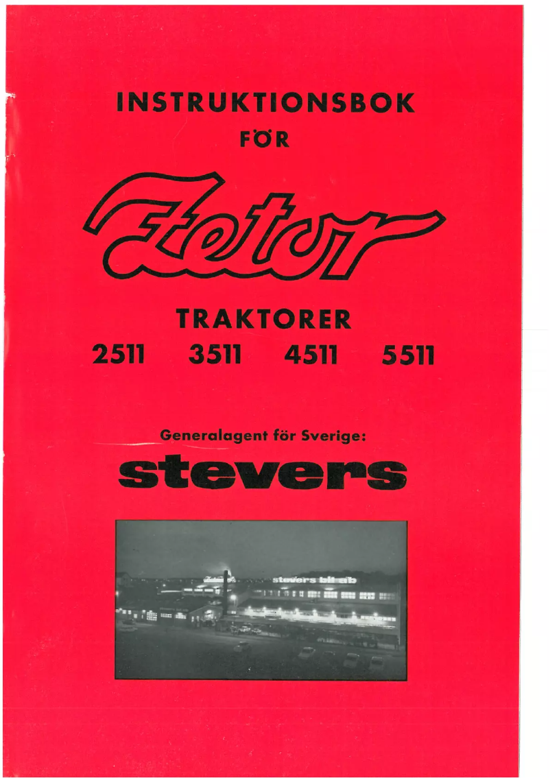 Page 1 de la notice Manuel utilisateur Zetor 3511