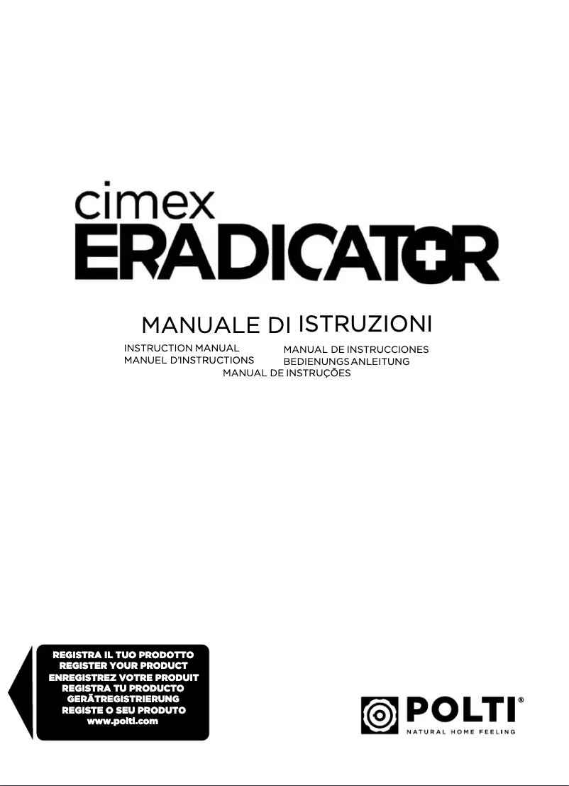 Image de la première page du manuel de l'appareil Cimex Eradicator