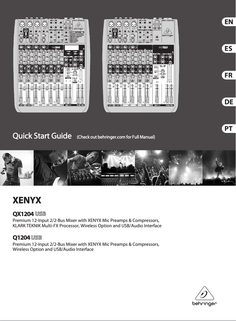 Page 1 of the manual User Manual Behringer XENYX Q1204USB