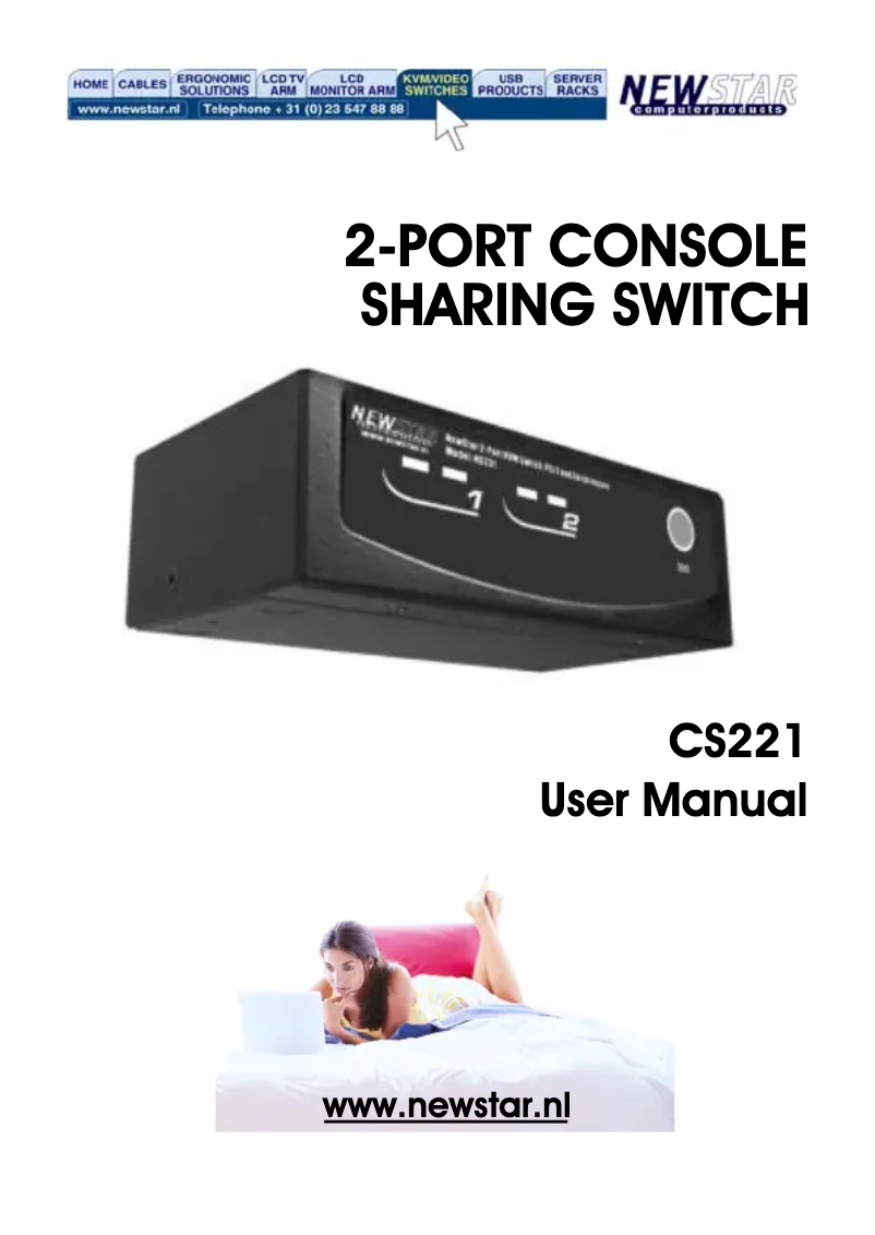 Page n°1 - Manuel utilisateur Newstar PC Splitter, PS/2