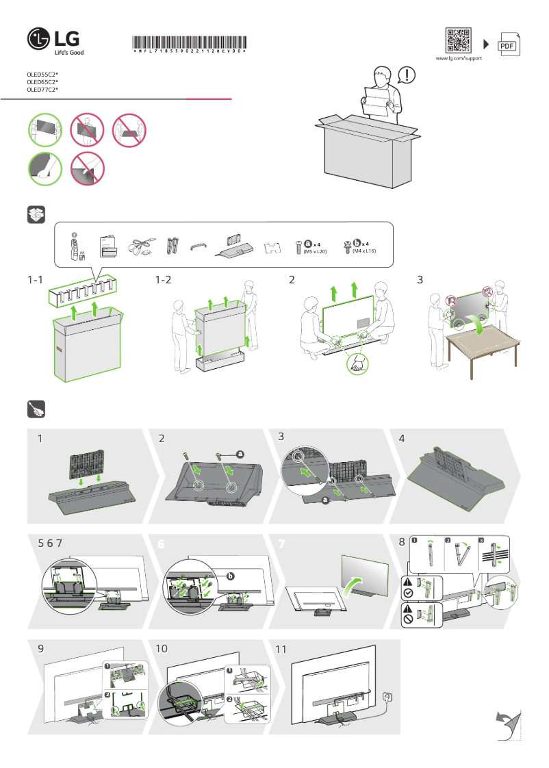 Página 1 del manual Guía de instalación LG OLED55C25LB