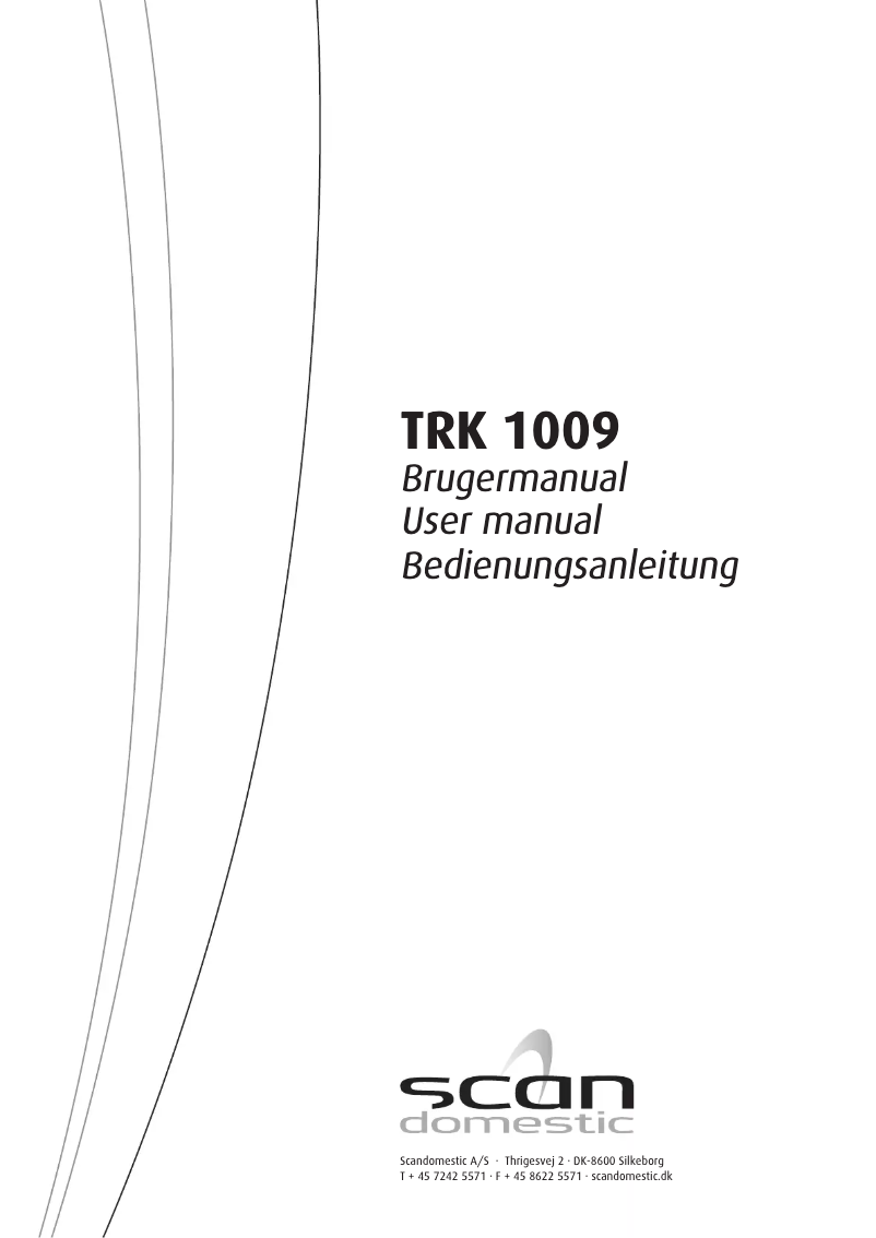 Image de la première page du manuel de l'appareil TRK 1009