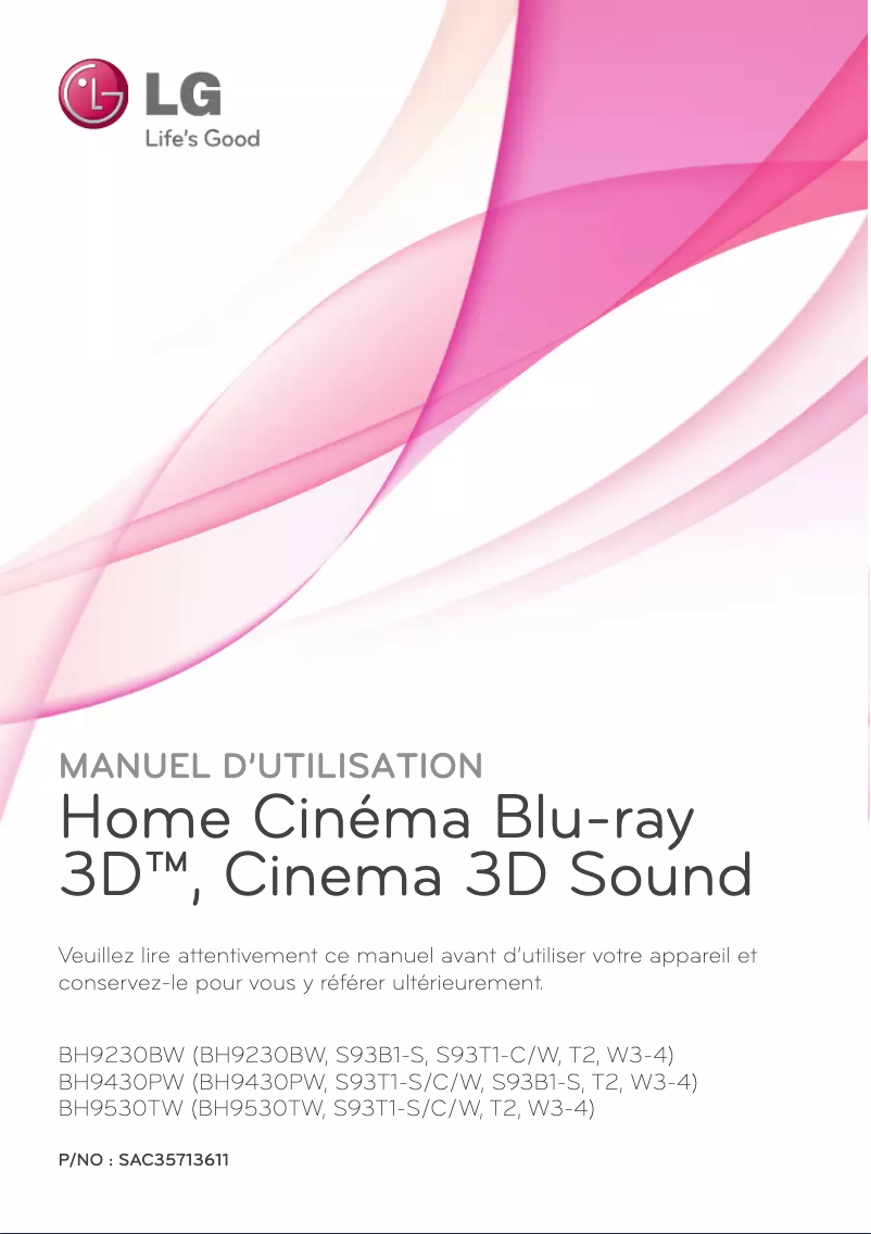 Page n°1 - Manuel utilisateur LG BH9430PW