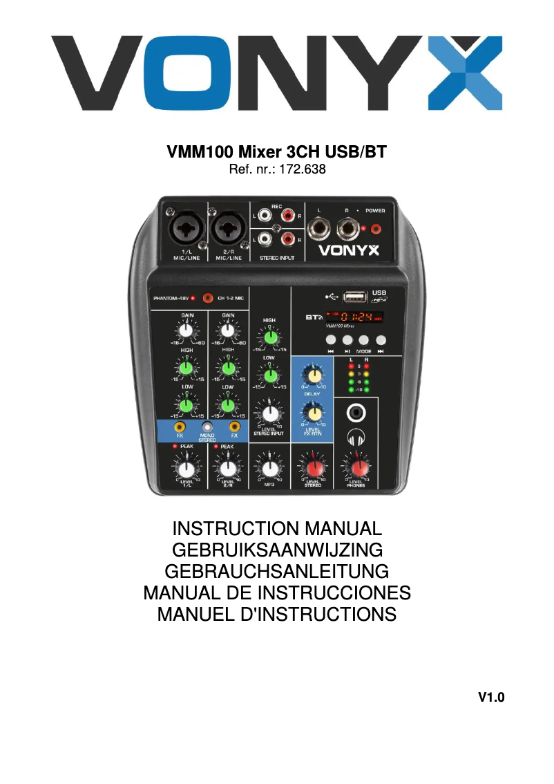 Imagen de la primera página del manual del dispositivo VMM100