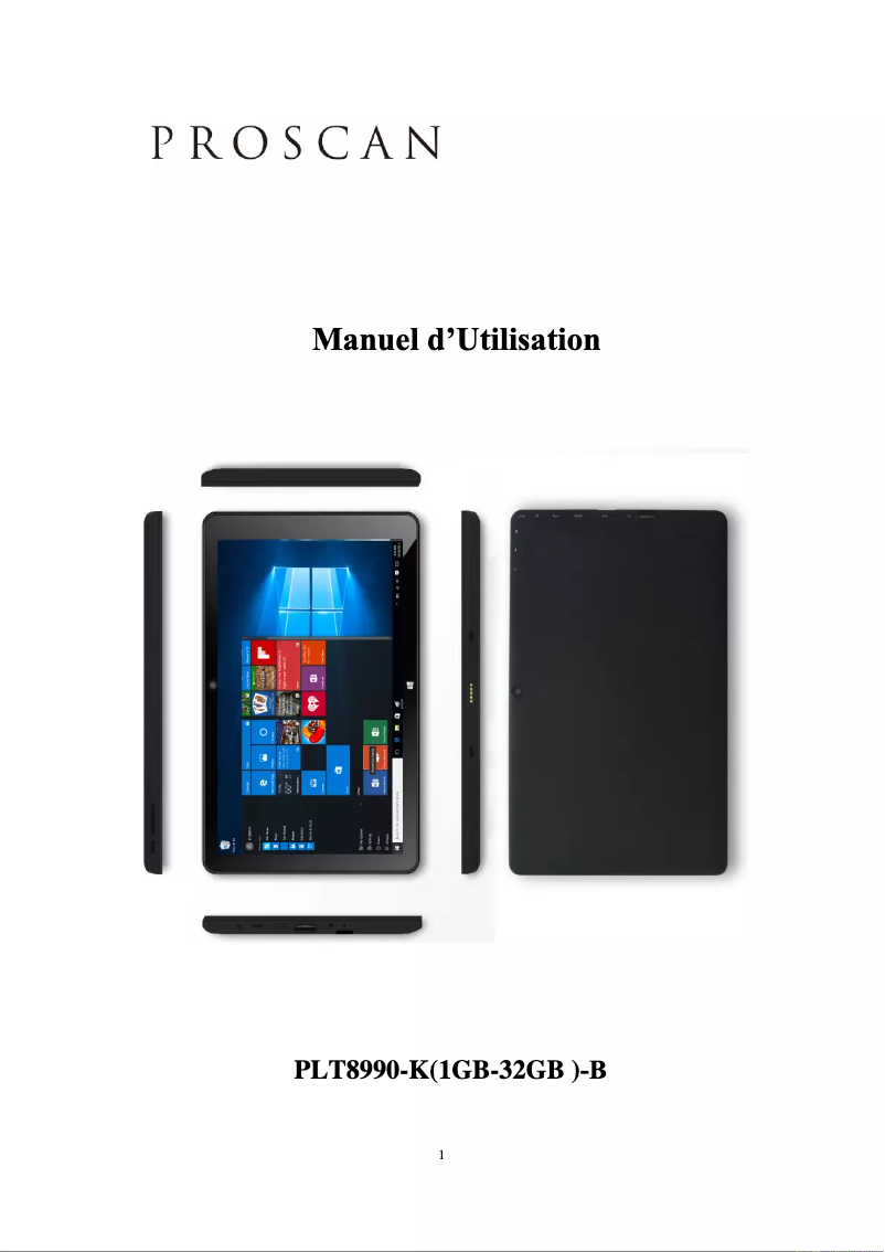 Image de la première page du manuel de l'appareil PLT8990-K